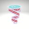 1.5"x10yd Peppermint Twist Wired Ribbon – Red & White Christmas Ribbon for Bows & Wreaths-RGC828727